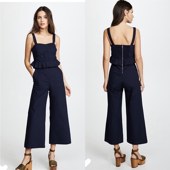 Sea New York Pants - SEA NEW YORK Navy Blue O'Keefe Quilted Corset Jumpsuit